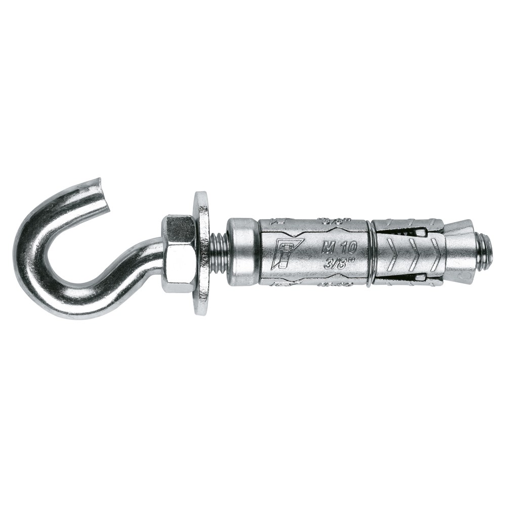 ZA-GA [CP] Anclaje de zamak para cargas medias-altas en materiales macizos o huecos. Gancho